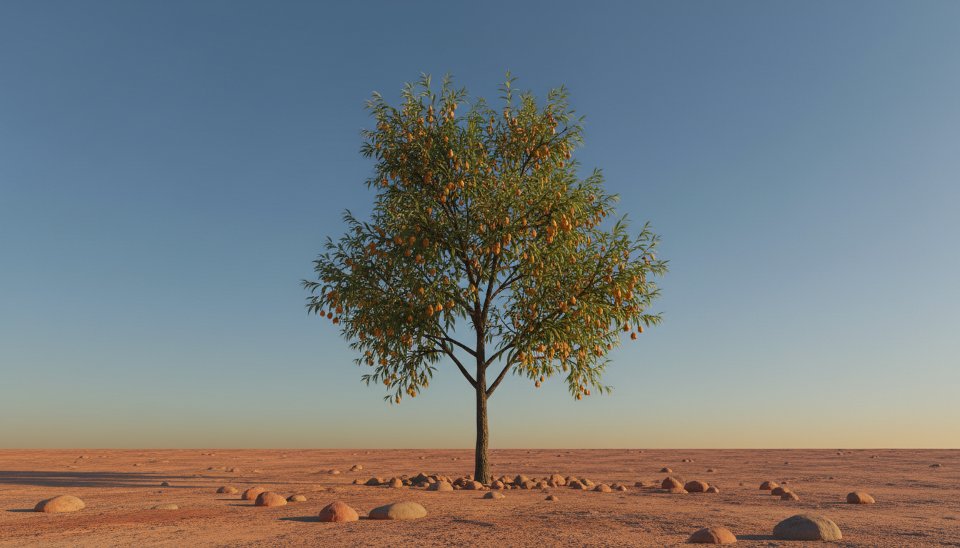 Ива грушанколистная (Salix pyrolifolia), на фоне неба с плодами на ветвях